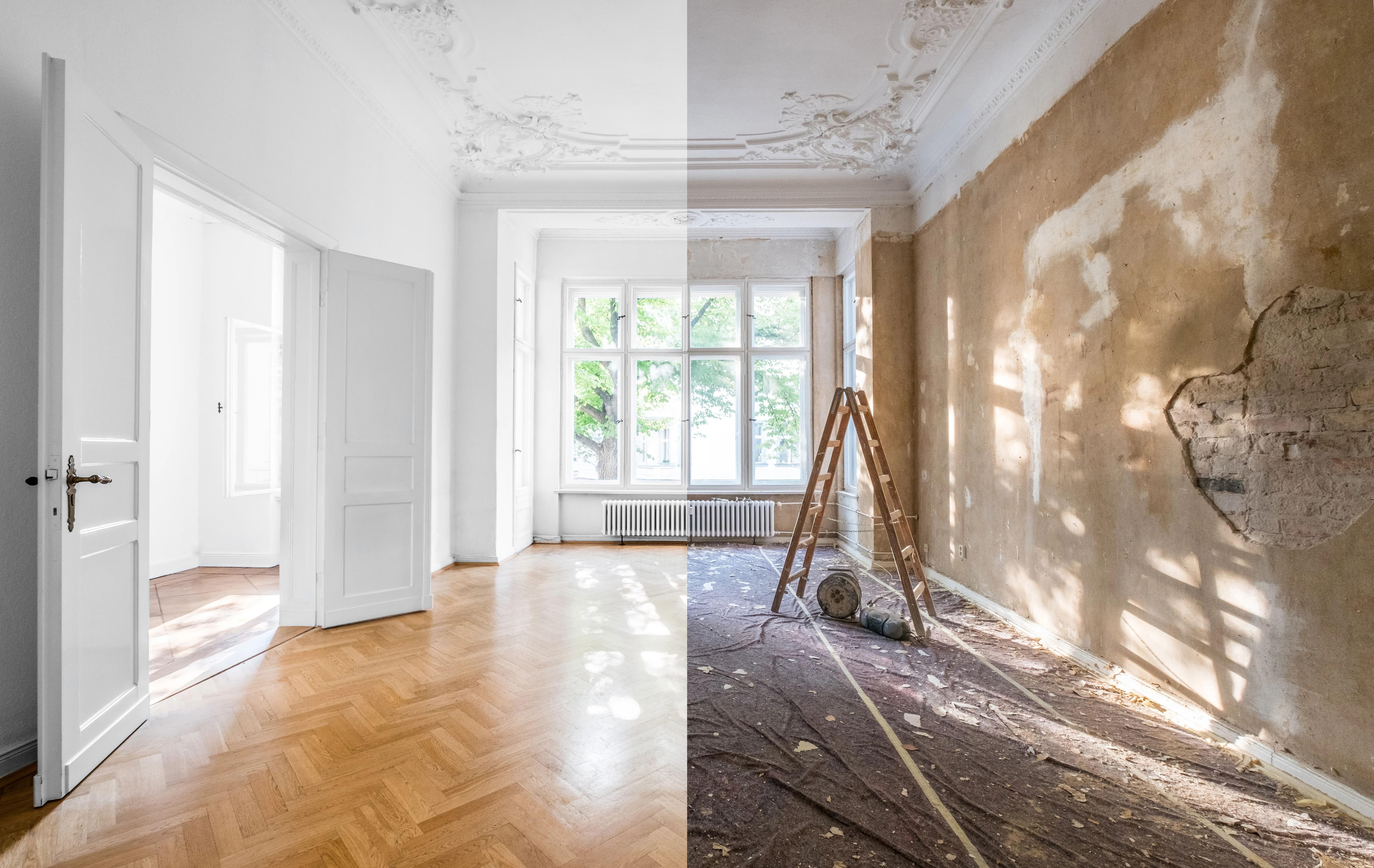 A renovation before and after